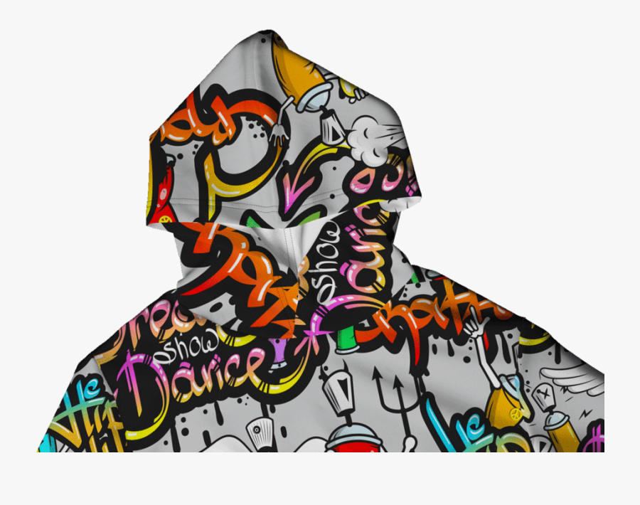 Hip Hop Art 100% Polyester Hoodie - Illustration, Transparent Clipart