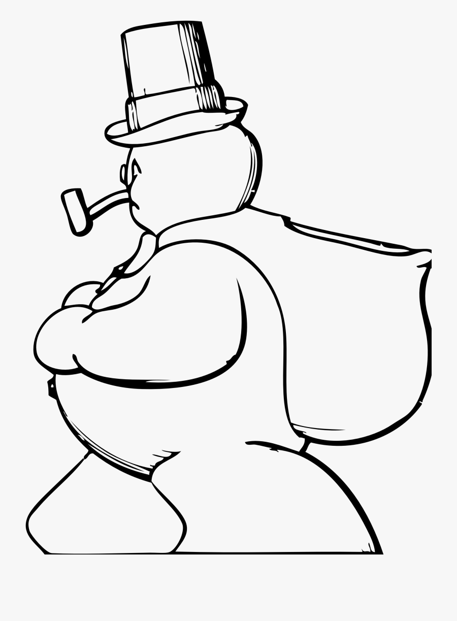 Snowman Side View Black White Line Art Tatoo Tattoo - Snowman Clip Art, Transparent Clipart