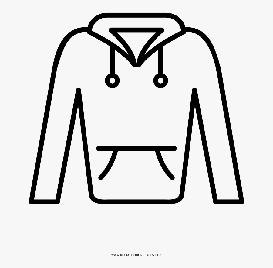 Hoodie Coloring Page - Illustration, Transparent Clipart