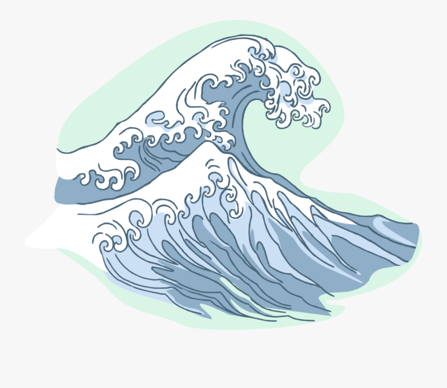 Vector Illustration Of Ocean Waves Cresting - Kelly Mill Middle School, Transparent Clipart