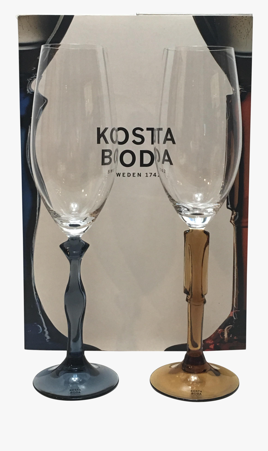 Clip Art Kosta Boda Champagne Glasses - Champagne Stemware, Transparent Clipart
