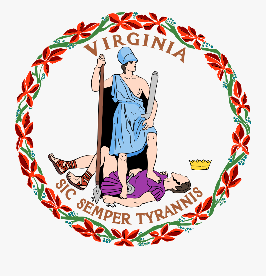 Sic Semper Tyrannis Virginia Seal Clipart , Png Download - Va State Seal, Transparent Clipart