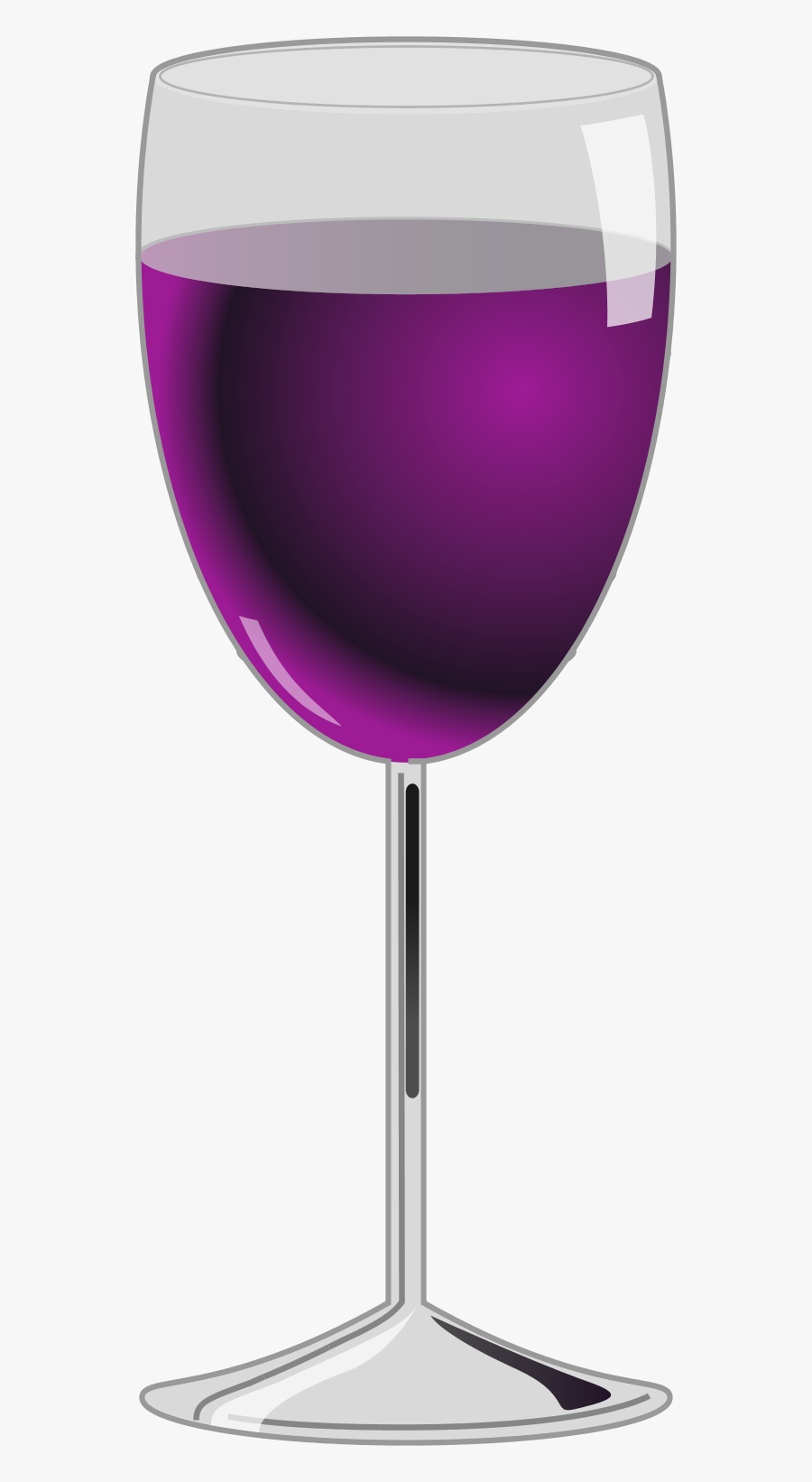 Purple Clipart Wine Glass - Purple Wine Glass Png, Transparent Clipart
