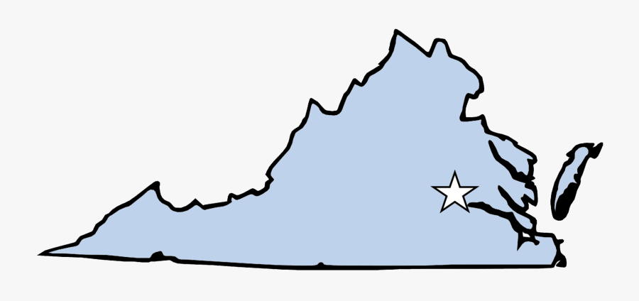 Virginia Map For Coloring, Transparent Clipart