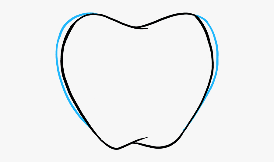 How To Draw Apple - Heart, Transparent Clipart