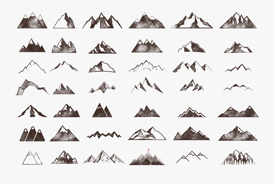 Mountain Range Clip Art, Transparent Clipart
