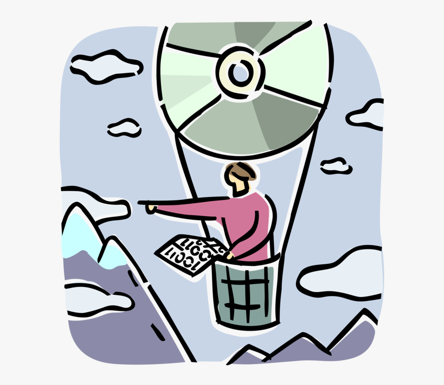 Vector Illustration Of Businesswoman In Digital Dvd, Transparent Clipart