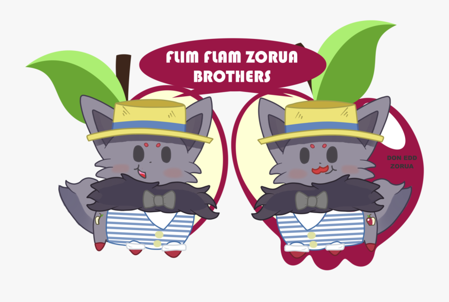 Doneddzorua, Brothers, Chibi, Cider, Cute, Flam, Flim, - Cartoon, Transparent Clipart