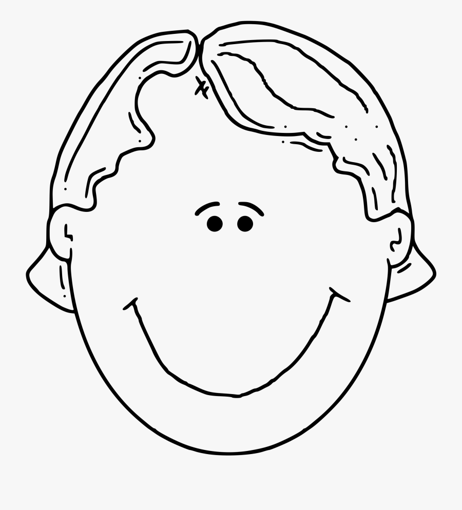 Boyface3 Outline - Clip Art Of Head, Transparent Clipart