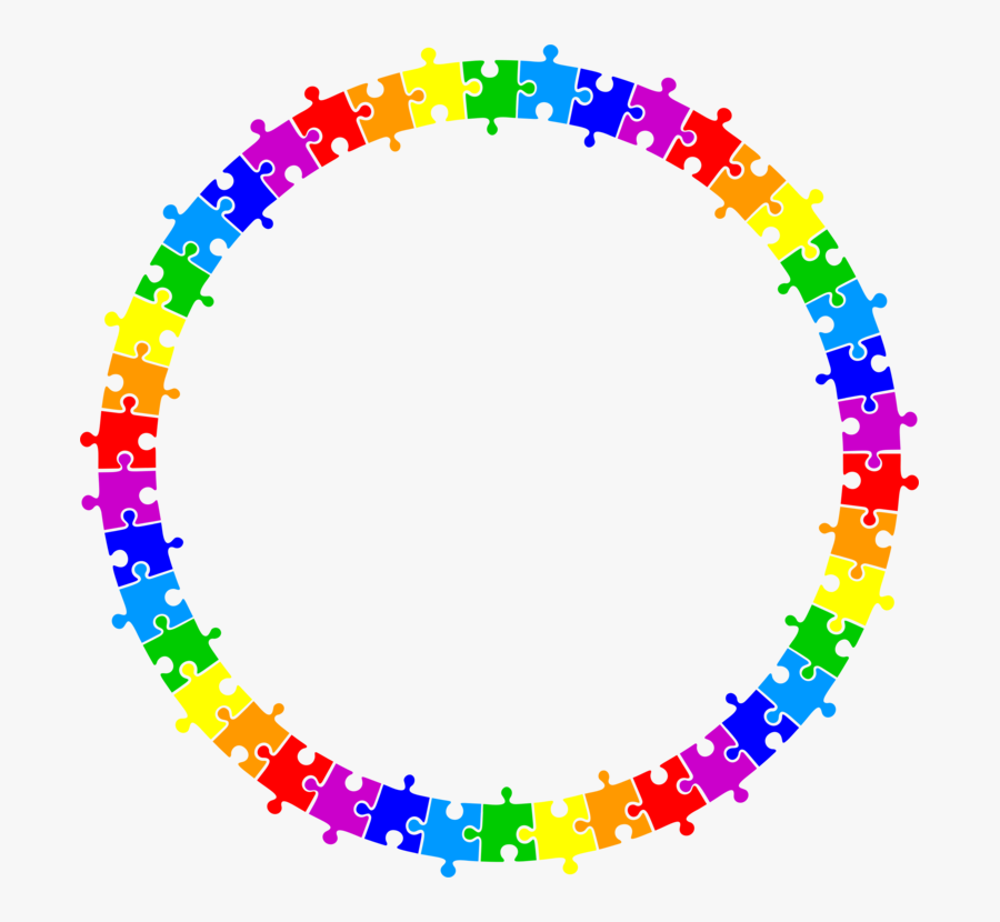 Symmetry,area,text - Puzzle Piece Frame Clipart, Transparent Clipart