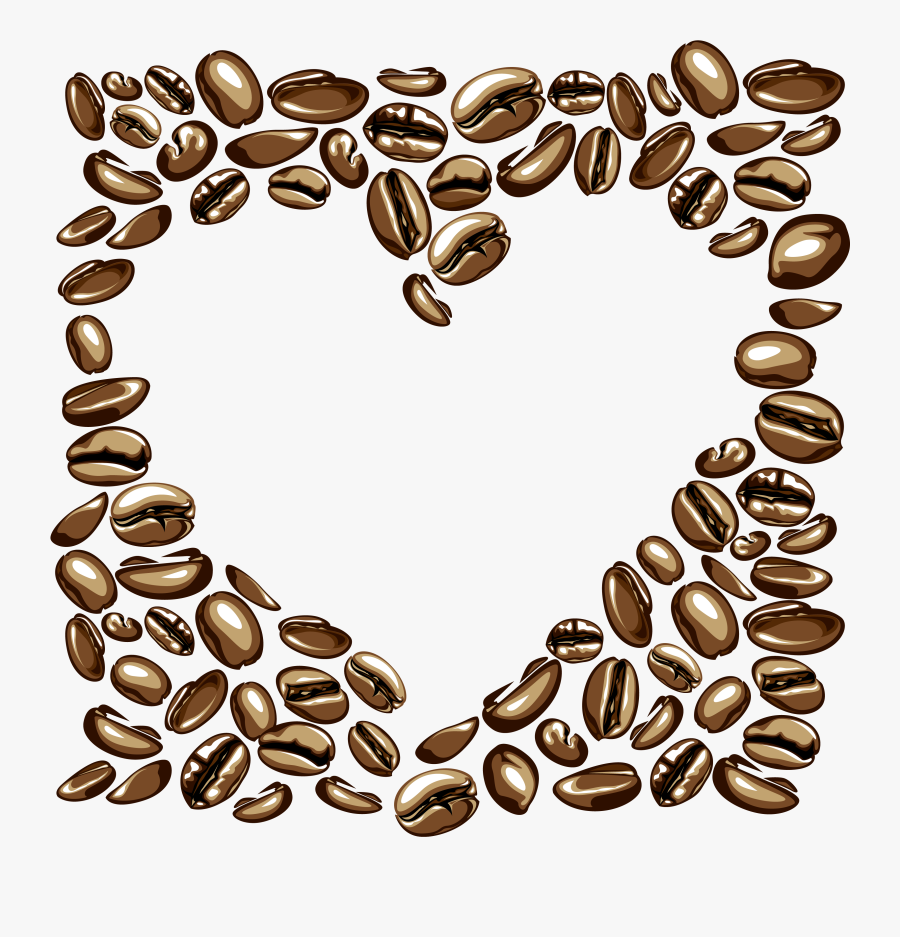 Vector Heart-shaped Peach Shade Coffee Beans 3333*3333 ...
