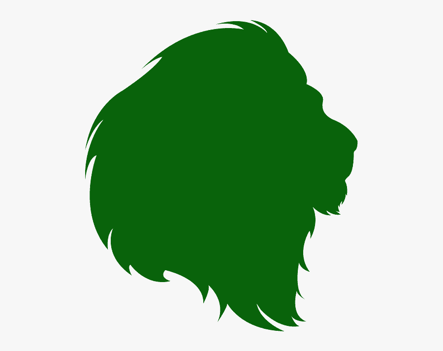 Pink Lion Head Silhouette, Transparent Clipart