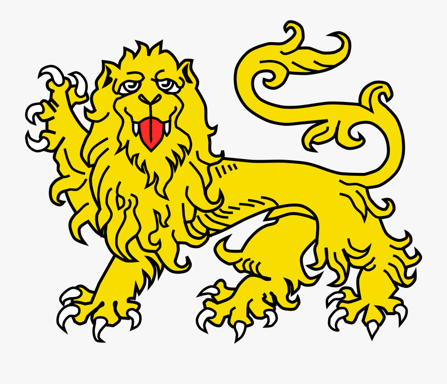 Passant Lion, Transparent Clipart