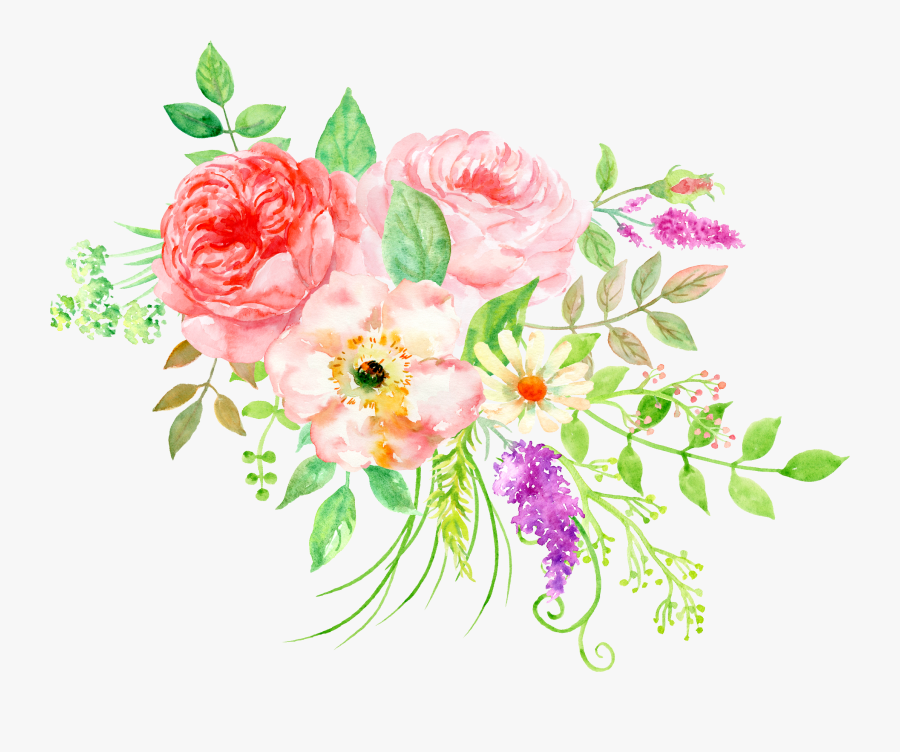 Bouquet Watercolor Painting Floral - Watercolor Png Bouquet Of Flowers Clipart, Transparent Clipart