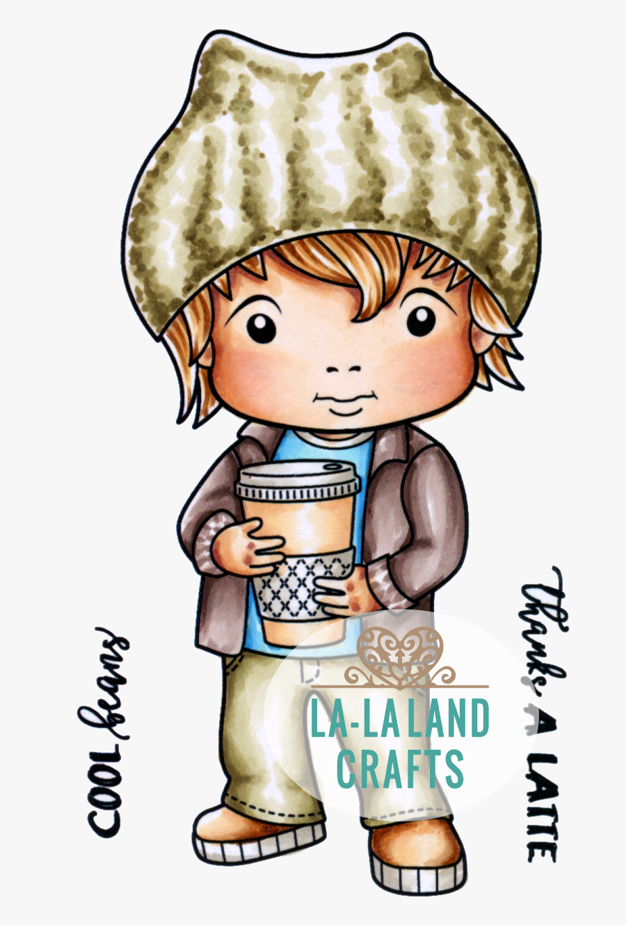 Cool Beans Luka Rubber Stamp - Cartoon, Transparent Clipart