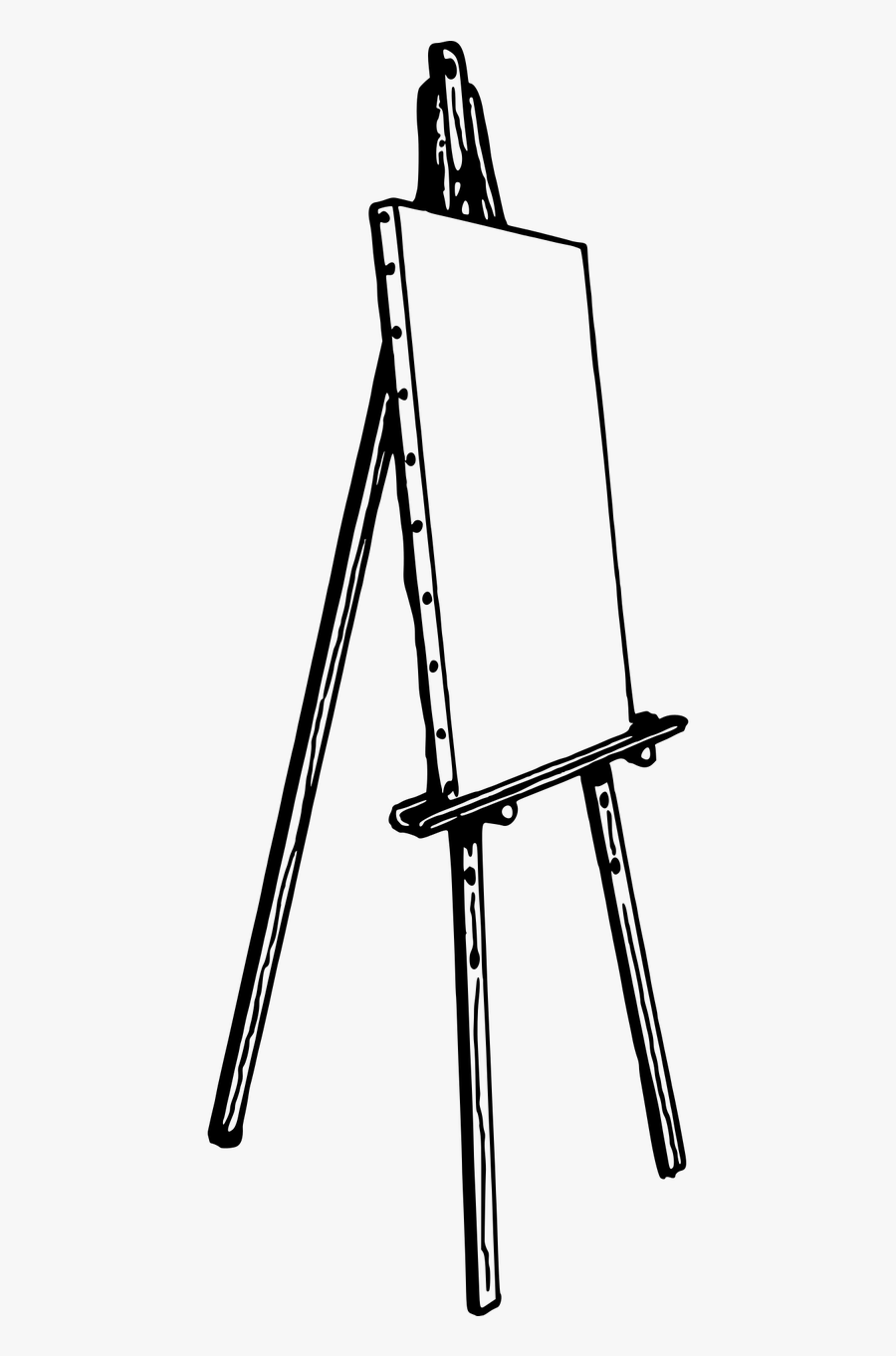 Easel - Drawing Of Someone Painting, Transparent Clipart