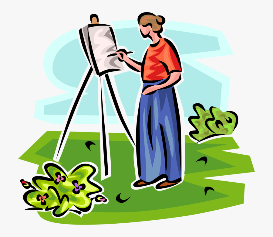Vector Illustration Of Visual Arts Artist Drawing Artwork, Transparent Clipart