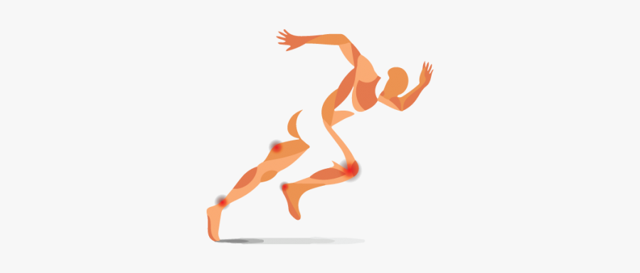 Knee Pain Treatment - Running Man Vector Png, Transparent Clipart