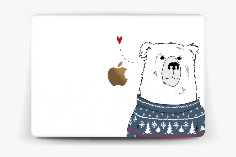 Polar Sweater Bear Skin Macbook 12” - Polar Bear, Transparent Clipart