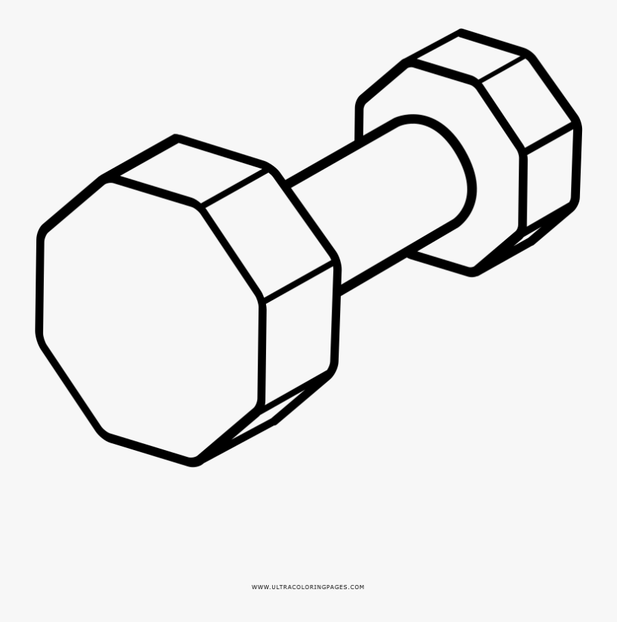 Dumbbell Coloring Page - Dumbbell, Transparent Clipart