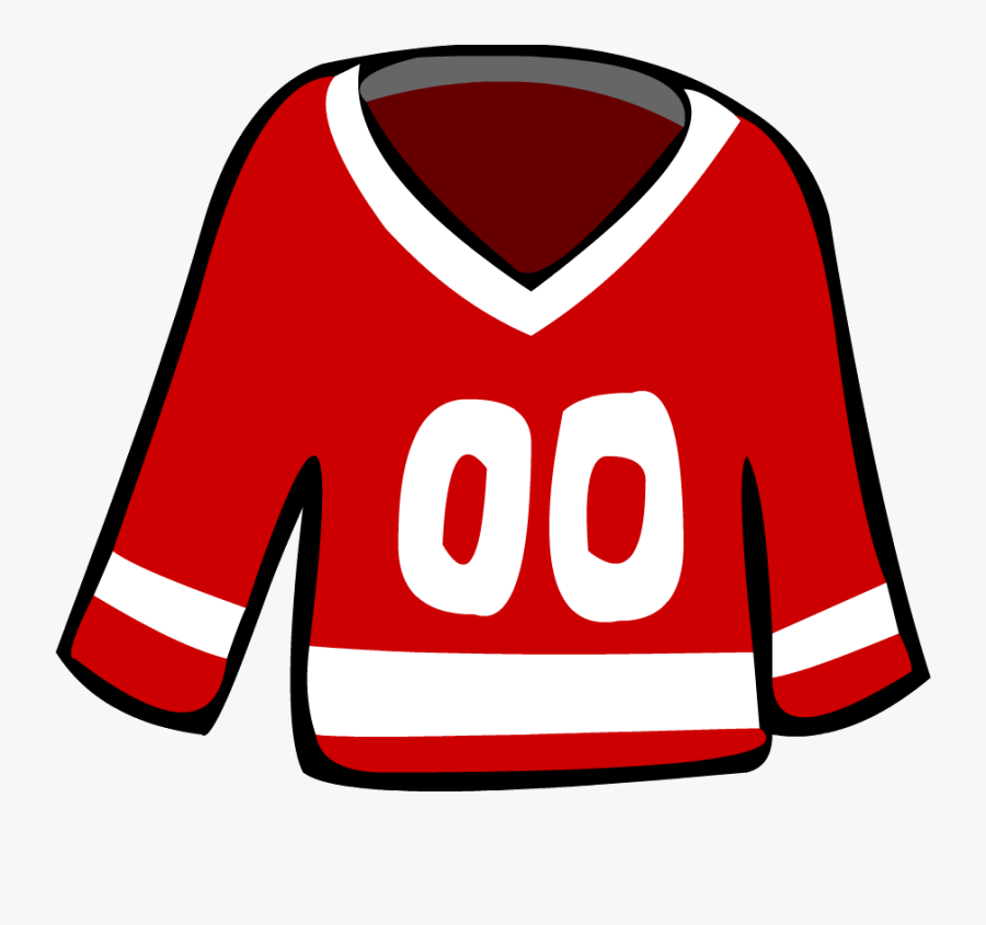 Old Red Hockey Jersey - Sports Jersey Clip Art, Transparent Clipart
