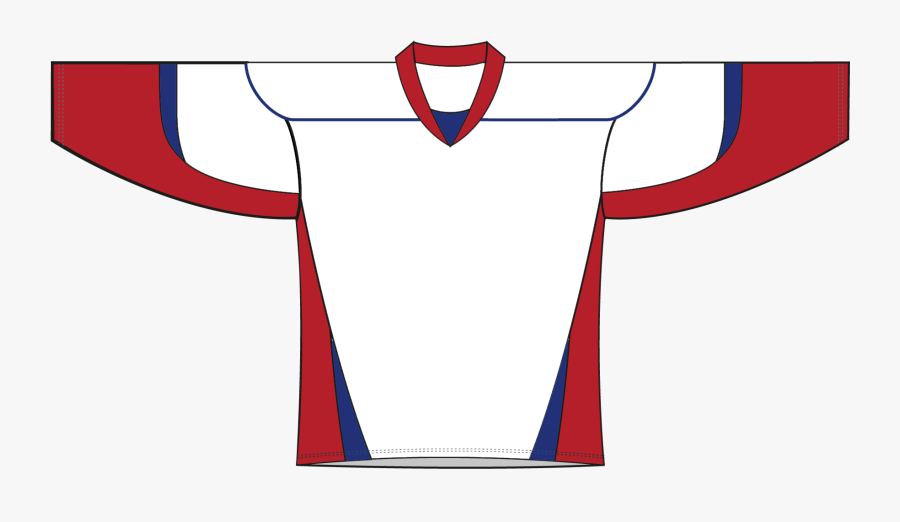 Blue White Red Custom Hockey Jersey, Transparent Clipart