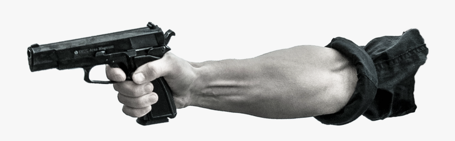 Arm Pointing Gun - Arm With Gun Png, Transparent Clipart