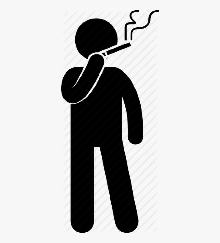 Font,black And White,line,jersey,clip Art,style,illustration - Smoking Man Icon Png, Transparent Clipart
