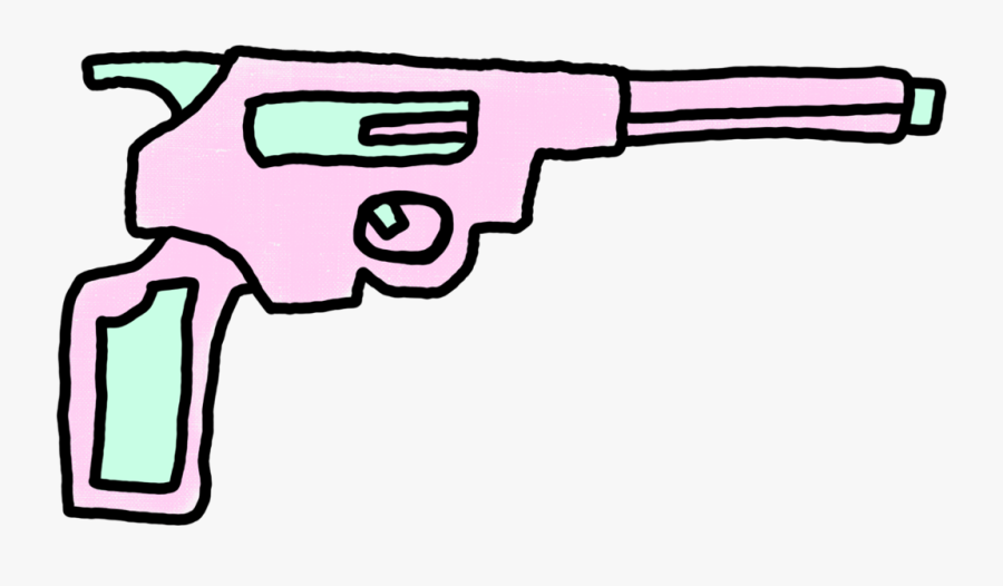 #gun #handgun #pistol #pastel #pretty #pink #mint #spacer - Pastel Gun Png, Transparent Clipart