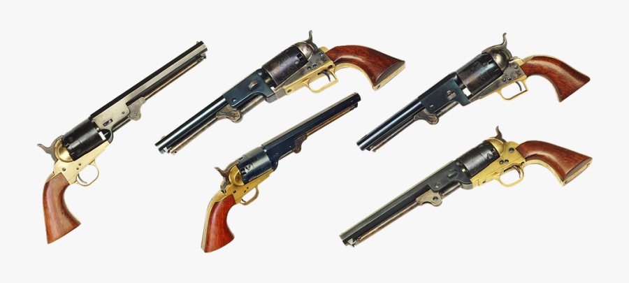 Colt 1851 Navy, Gun, Colt, West, Weapons, Revolver - Colt Arma, Transparent Clipart