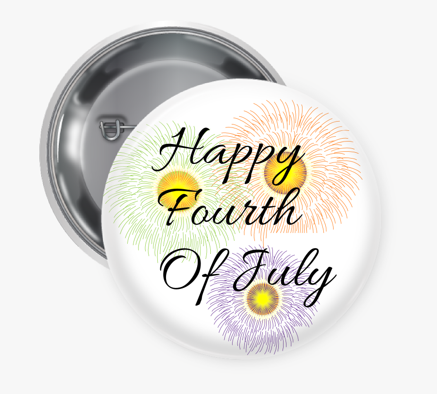 Fourth Of July Button - Badge, Transparent Clipart