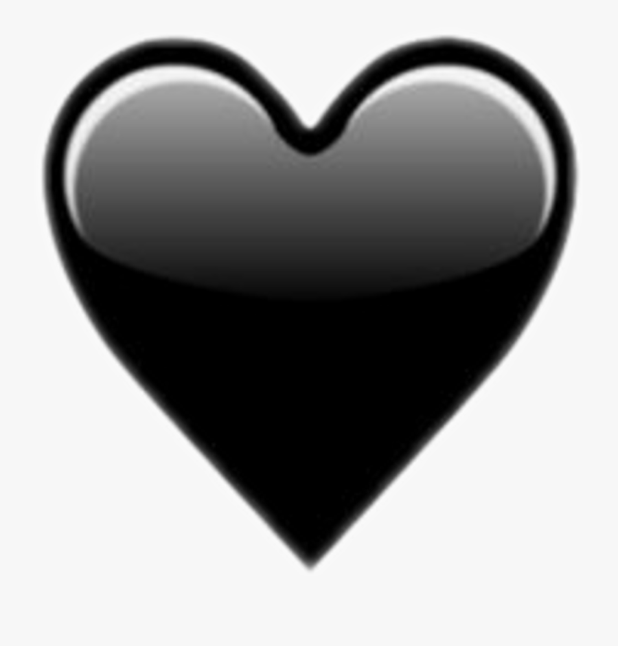Transparent Shattered Heart Clipart - Black Heart Emoji Whatsapp, Transparent Clipart