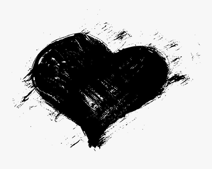 Clip Art Black Heart Png - Black Heart Transparent Background, Transparent Clipart