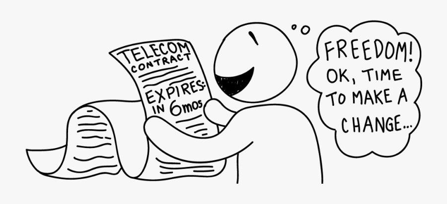 Expiring Telecom Contracts - Cartoon, Transparent Clipart
