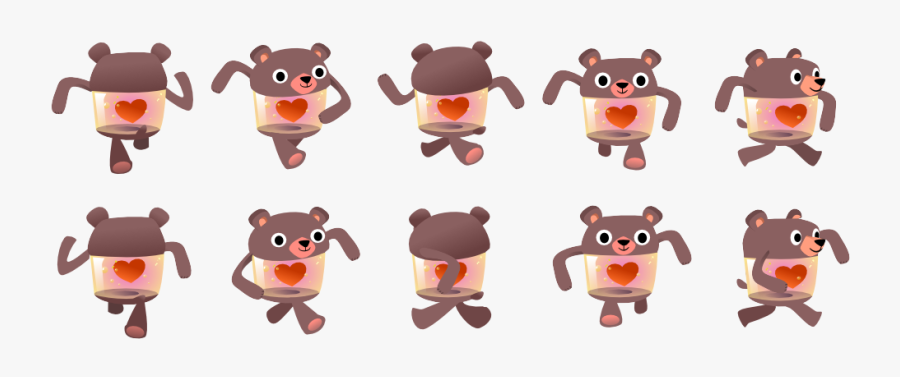 Black Heart Bear - Bear's Black Heart, Transparent Clipart