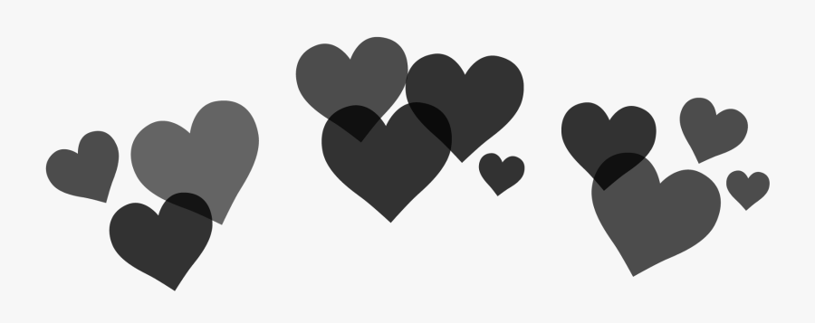 Picsart Photo Studio Sticker Heart - Black Heart Crown Png, Transparent Clipart