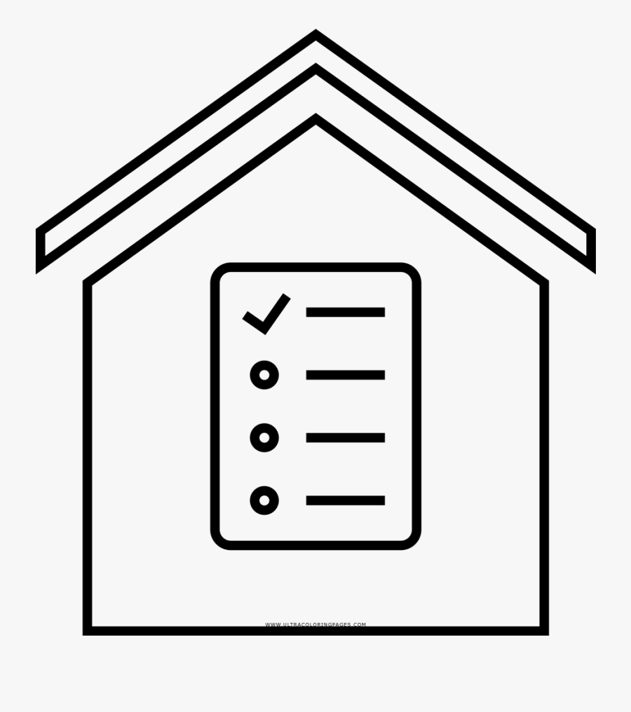 Home Contract Coloring Page - Comprar Casa Dibujo Colorear, Transparent Clipart