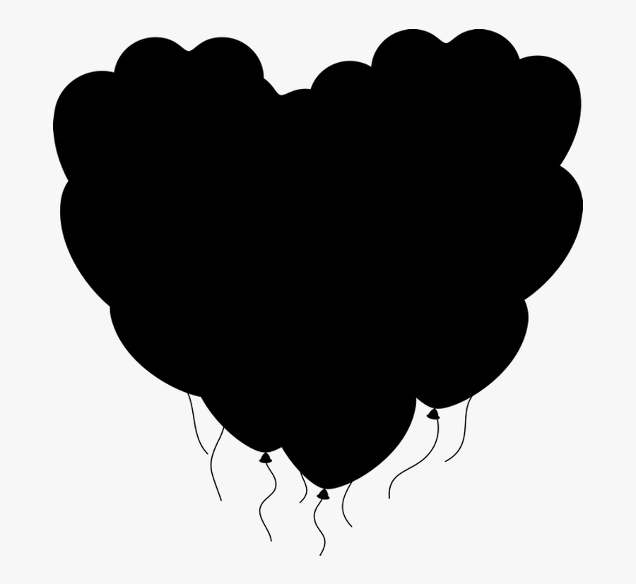 Heart Clip Art M-095 Black M, Transparent Clipart