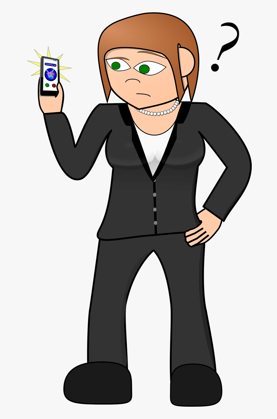 Should You Get A Payg Phone Or Contract Mobile Phone - Confused Looking At Mobile Clipart, Transparent Clipart