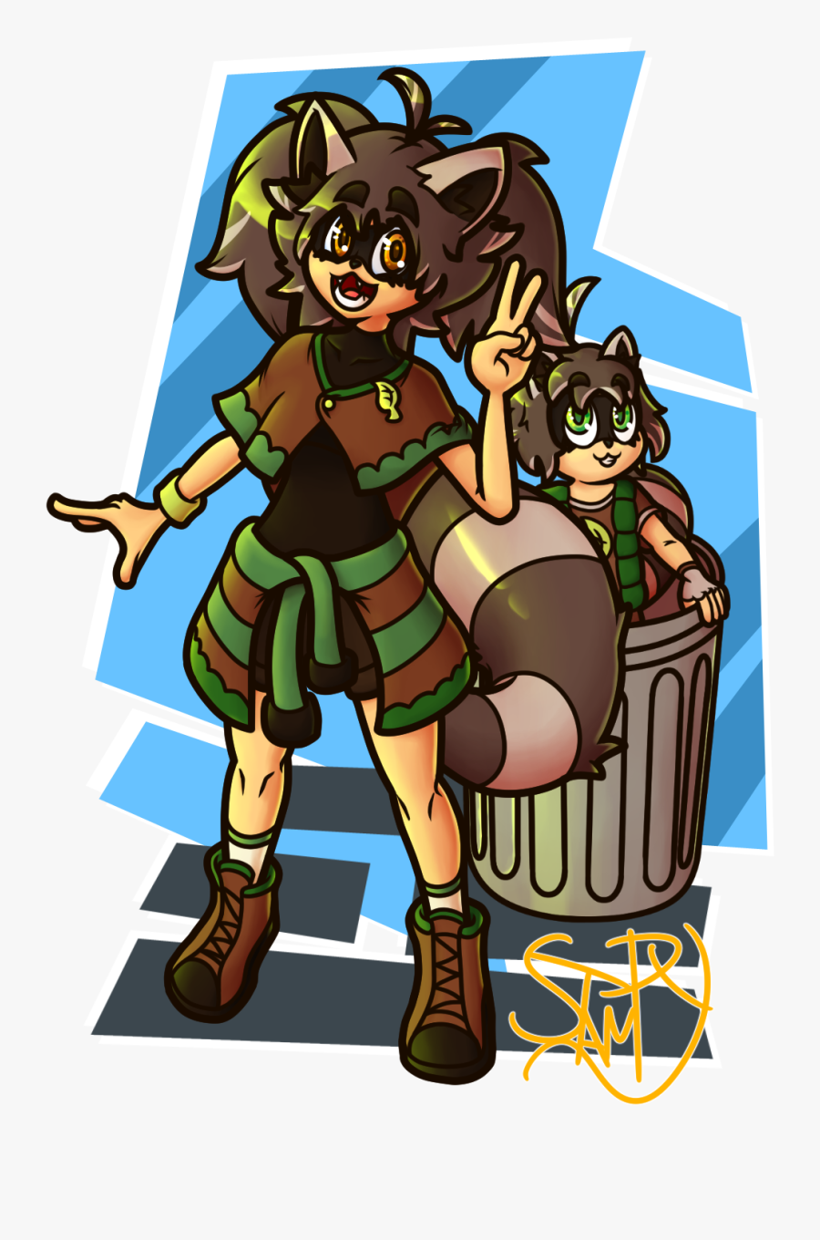 Guardians Of Nature And Rummagers Of Garbage - Cartoon, Transparent Clipart