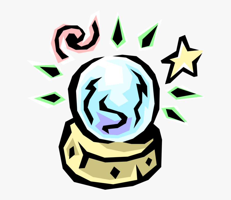 Vector Illustration Of Crystal Ball Orbuculum Glass - Earnings Quality, Transparent Clipart