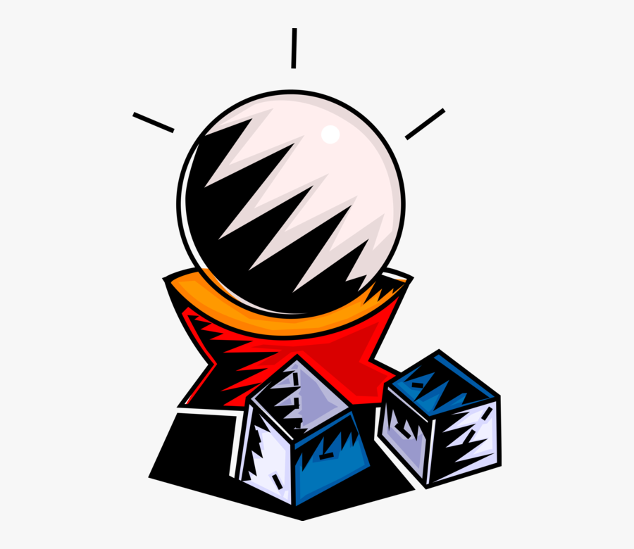 Vector Illustration Of Fortune Teller Sorcerer Crystal, Transparent Clipart