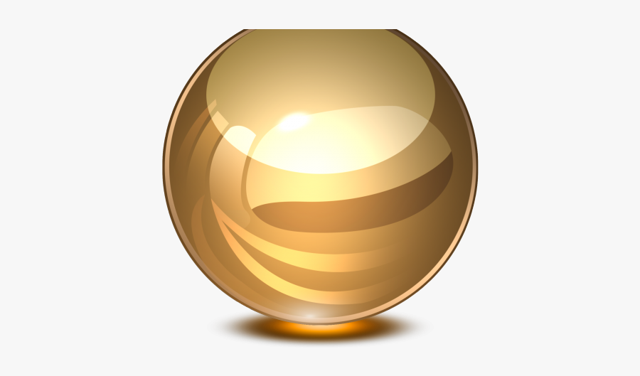 Crystal Ball Png Gold, Transparent Clipart