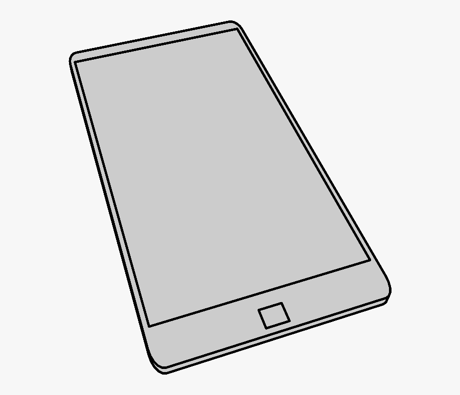 A Simple Smartphone Clip Arts - Line Art, Transparent Clipart