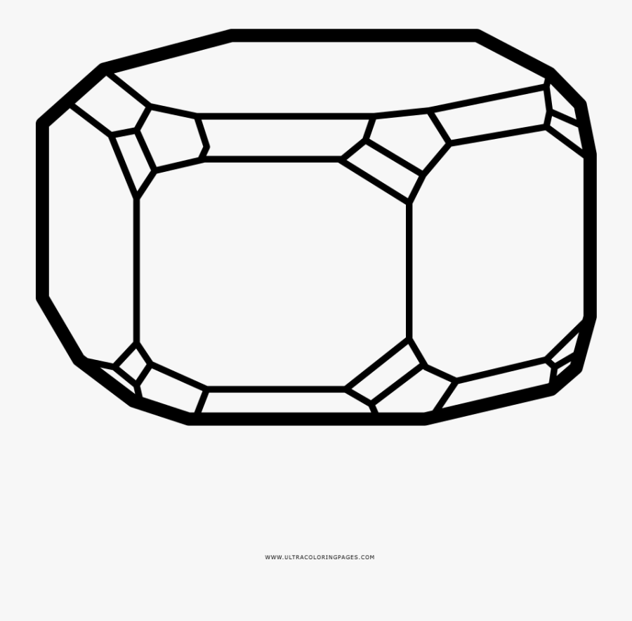 Crystal Coloring Page - Line Art, Transparent Clipart