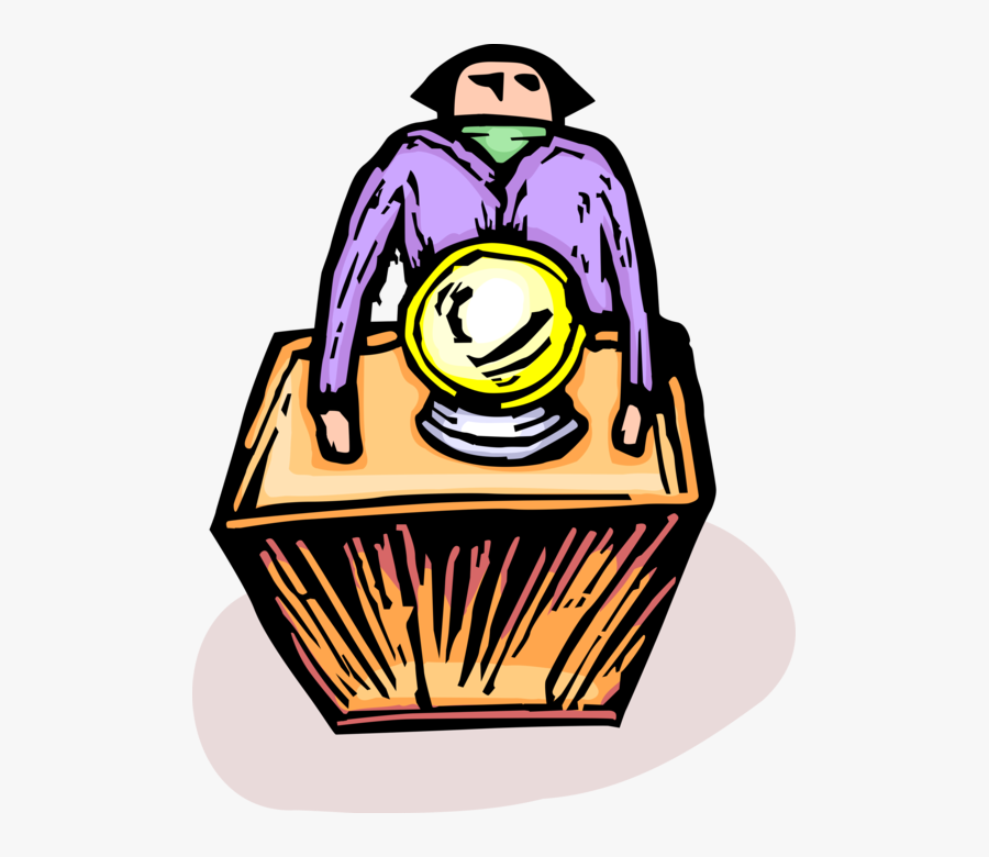 Vector Illustration Of Psychic Fortune-teller Crystal, Transparent Clipart