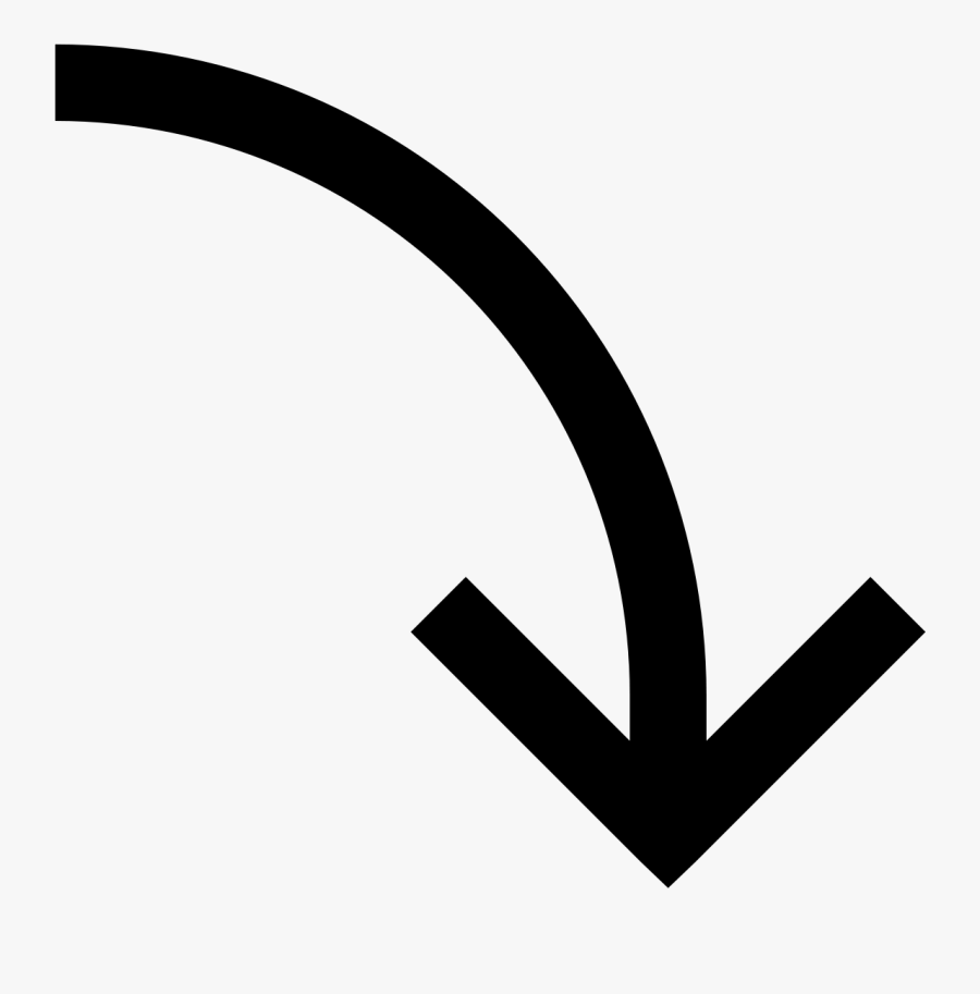 Downward Arrow Icon Free And Download Jpg Fancy Down - Arrow Symbol Bending Down, Transparent Clipart