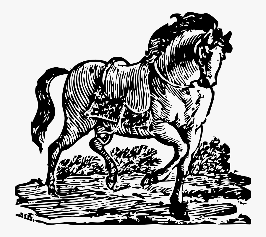 Wood Cut Horse, Transparent Clipart