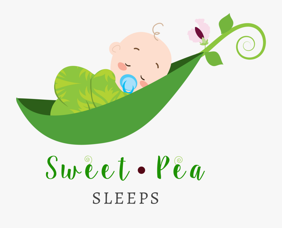 Sweet Pea Sleeps Logo - Cartoon Sweetpeas, Transparent Clipart