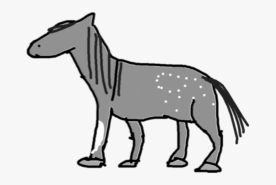 Transparent Horse Eating Hay Clipart - Illustration, Transparent Clipart
